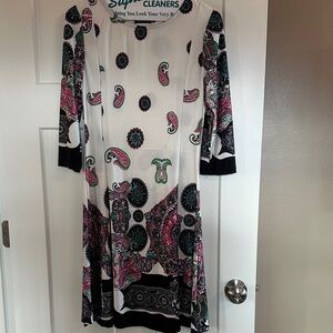 Reborn White and Pink Paisley Maxi Dress